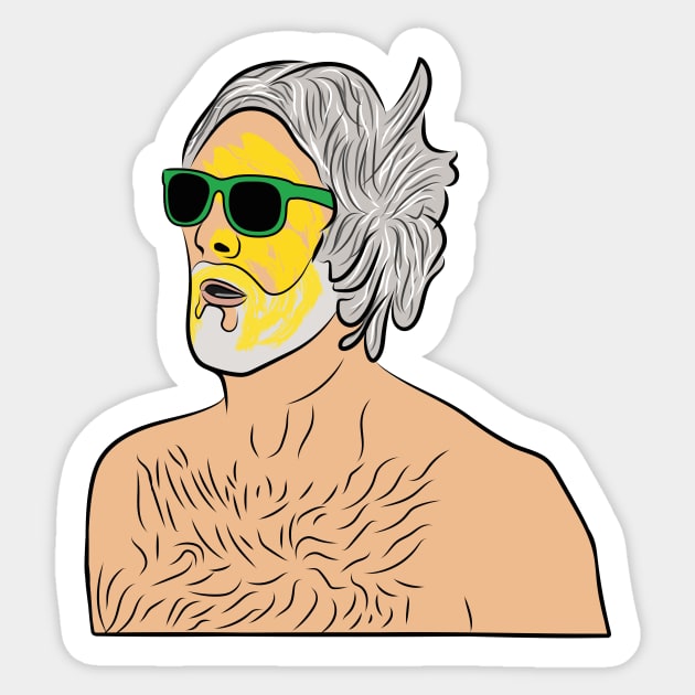 The Ol' Mustard Face Sticker by MarinaMenezzes